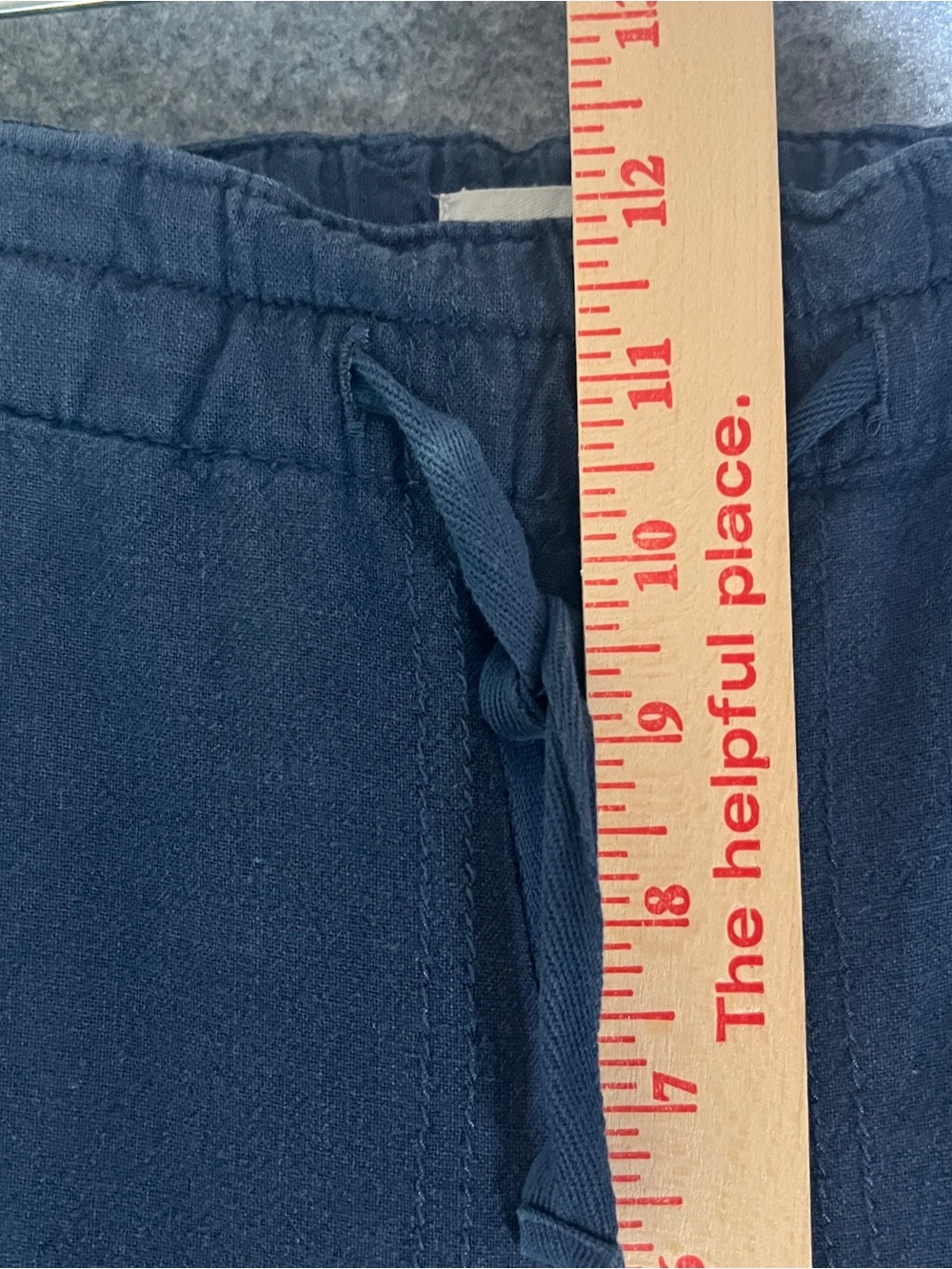 PILCRO Anthropologie Wide Leg Linen Cargo Pants Blue Cinch Waist XXS 30 Inseam - Picture 12 of 16